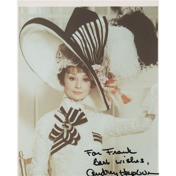 Audrey Hepburn personalized (To Frank) and signed "My Fair Lady" movie photo. GFA Authenticated