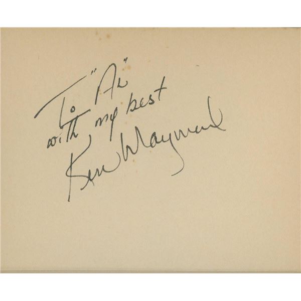 Ken Maynard signature cut