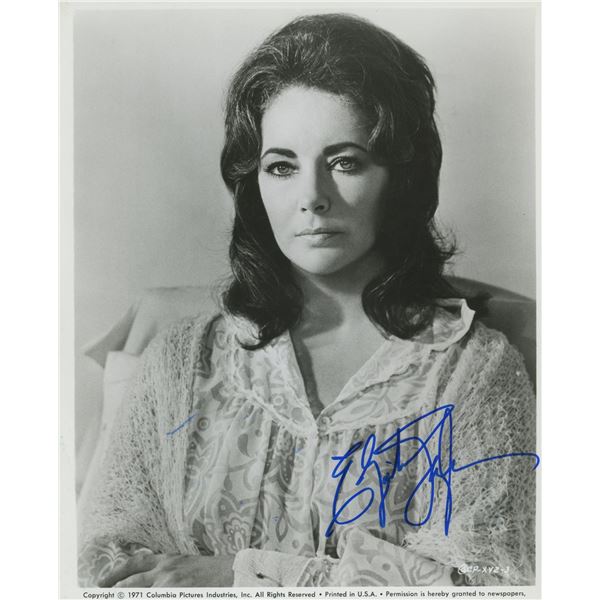 Elizabeth Taylor signed movie photo. GFA Authenticated