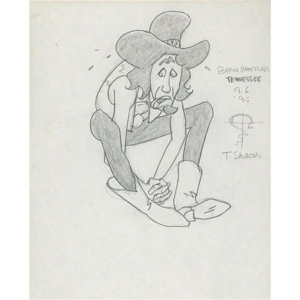 Tony Salmons original signed sketch