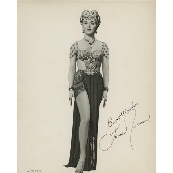 Lana Turner signed "The Prodigal" movie photo. GFA Authenticated