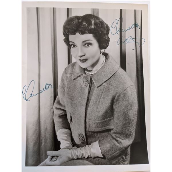 Claudette Colbert signed photo. GFA Authenticated
