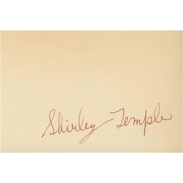 Shirley Temple authentic signature clip. GFA Authenticated