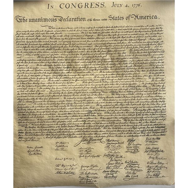 Declaration of Independence replica document