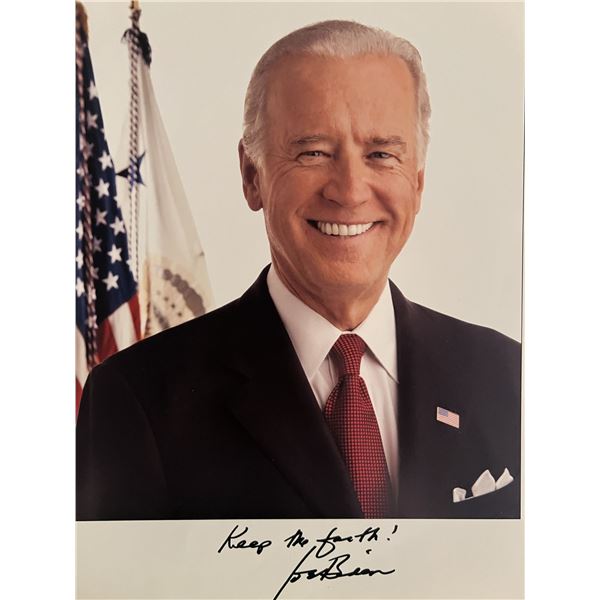 Joe Biden facsimile signed photo