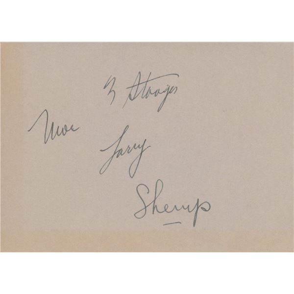 Three Stooges original signatures. GFA Authenticated