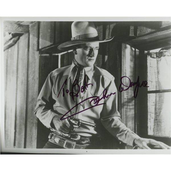John Wayne signed movie photo
