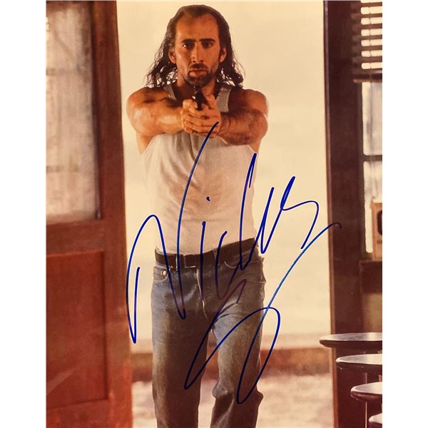 Nicolas Cage signed movie photo