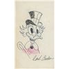 Image 1 : Scrooge McDuck hand drawn signed sketch. GFA Authenticated