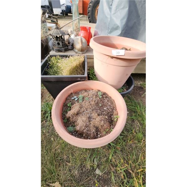 assorted garden planters