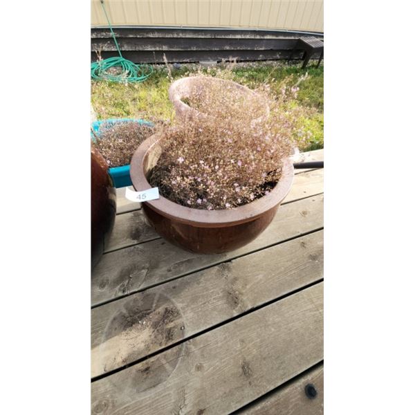 assorted garden planters