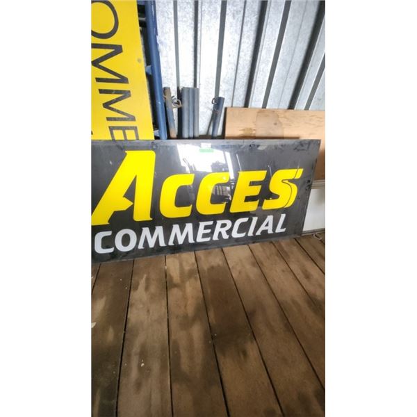 Acces commercial plastic sign 75" x 34"