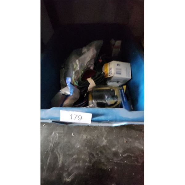 Tub of assorted goods