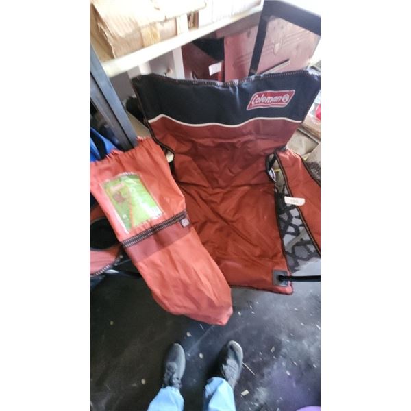 Coleman camp chair with bag & RV Mat 7' x 5'