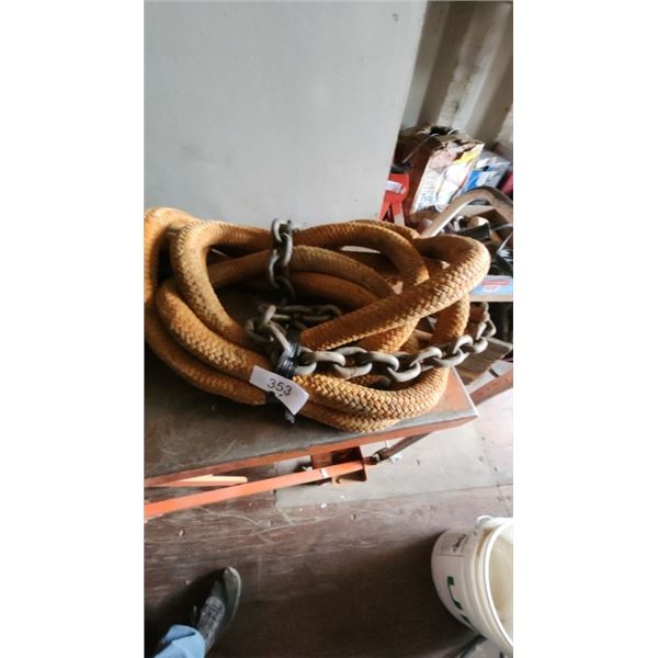 tow rope with chain ends