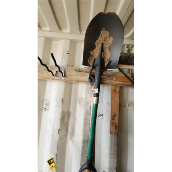 spade with broken tip, rake, hoe, etc