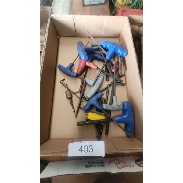 Allen wrenches, etc