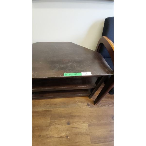 half a hexagone coffee table 37" x 22" x 22"