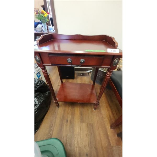 hall way table 23" x 16" x 33" with one drawer