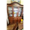 Image 1 : china cabinet, top 55" wide by 12", bottom 56"