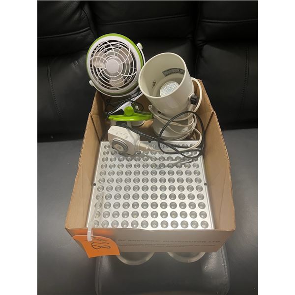 2 LED Grow Lights / 1 Fan