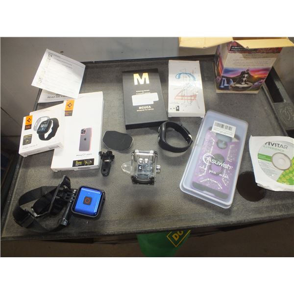 Assorted Iphone Case's & Vivitor Camera