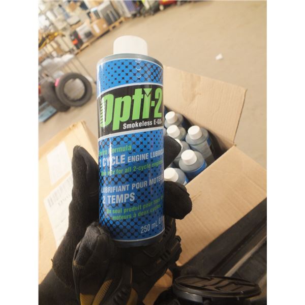 22 Bottles Of Opti-2 Smokeless E-GD 2-cycle Lubricant