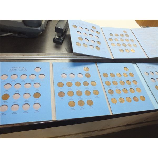 5 Books Of Assorted Canadian Penny's