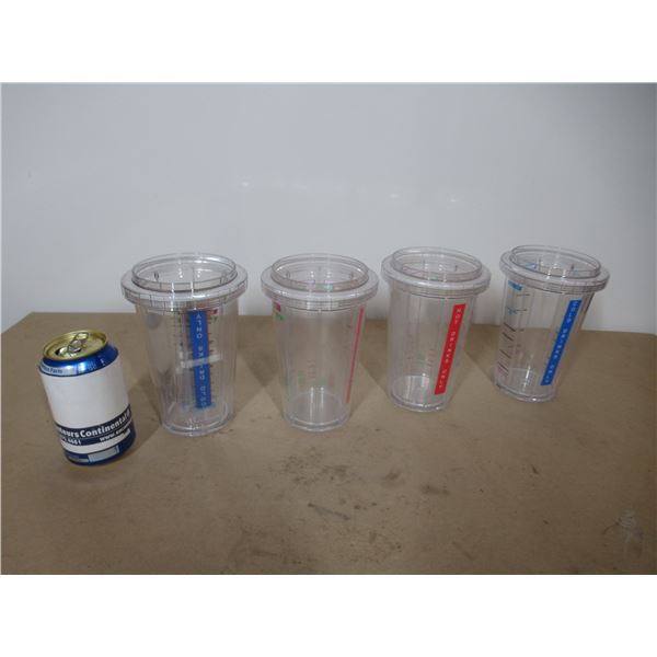 LOT: 4 HOT/COLD BEVERAGE MIXING CUPS