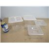 Image 1 : LOT: 4 PLASTIC CONTAINERS W/ COVERS ASST