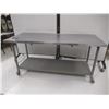 Image 1 : TABLE MOBILE INOX 72"x30"x34.5"