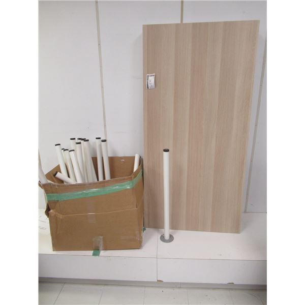 LOT: 4 MELAMINE TABLES 59"x29.5"