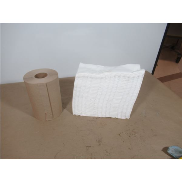 LOT: 12x PAPER TOWEL + BOX OF X60 WIPES