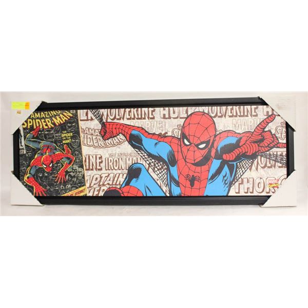 NEW AMAZING SPIDERMAN FRAMED CANVAS 38"X14"