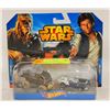 Image 1 : STARWARS 2PK HOTWHEELS; CHEWBACCA & HAN SOLO