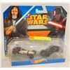 Image 1 : STARWARS 2PK HOTWHEELS; OBI WAN KENOBI & DARTH