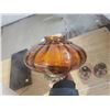 Image 2 : vintage ceiling globe & 2 oil lamp bases