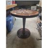 Image 1 : round end table (25” high, 22”diam.)