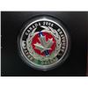 Image 3 : 2006 Canadian Fine Silver 1 Dollar Coin w/ Enamel-Effect