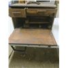 Image 3 : vintage wooden toolbox w/ flip down front - box joint corners
