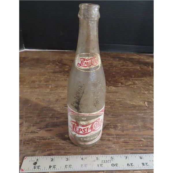 vintage pepsi cola double dot, glass bottle
