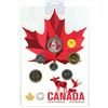 Image 1 : 2018 Canadian "Far and Wide" unc 6 coin set, includes glow in the dark 50 cent coin