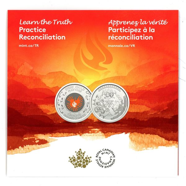 2022 Canadian "Truth and Reconciliation" keep sake coin, in commemorative folder