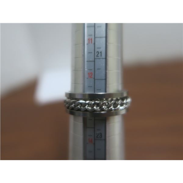size 13 mens stainless steel ring