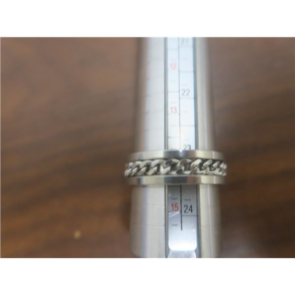 size 14 mens stainless steel ring