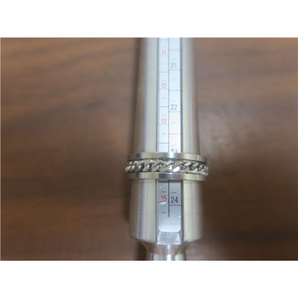siz3 14 mens stainless steel ring