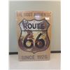 Image 1 : 8x11.75" tin sign "route 66"