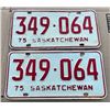 Image 1 : 1975 Pair of Saskatchewan License Plates