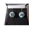 Image 3 : 2.00 CT TW GRA CERTIFIED ROUND BRILLIANT CUT MOISSANITE VVS LIGHT BLUE COLOR SET IN CENTER OF ROUND 