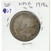 1918C NFLD Canadian silver 50 cent coin - VG